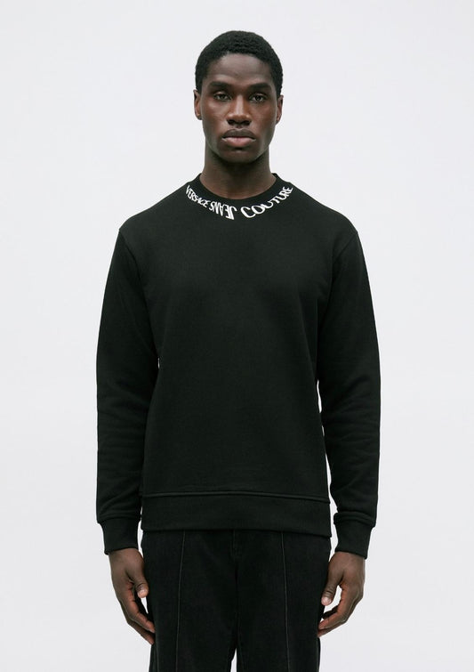 Felpa Versace Jeans Couture girocollo "Logo Liquify" uomo