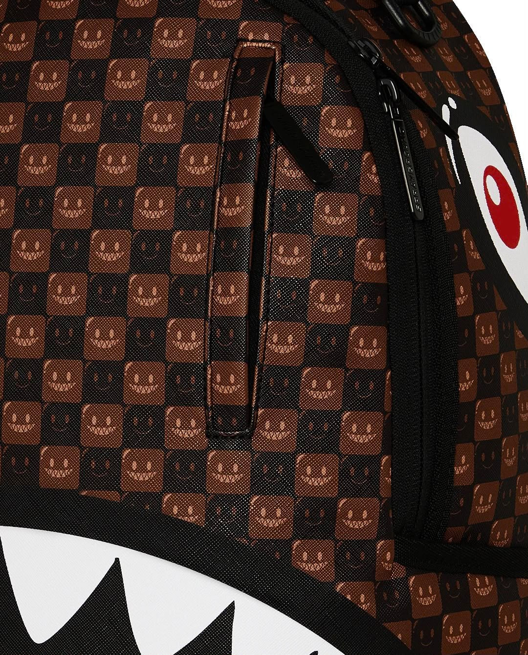 Zaino Sprayground marrone SHARKS IN PARIS WTF BUBBLE BROWN CHECK BACKPACK 