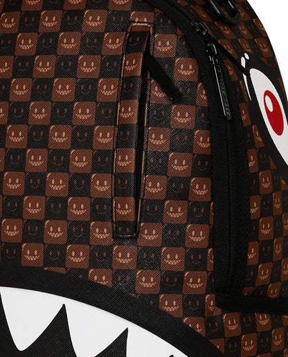 Zaino Sprayground marrone SHARKS IN PARIS WTF BUBBLE BROWN CHECK BACKPACK 