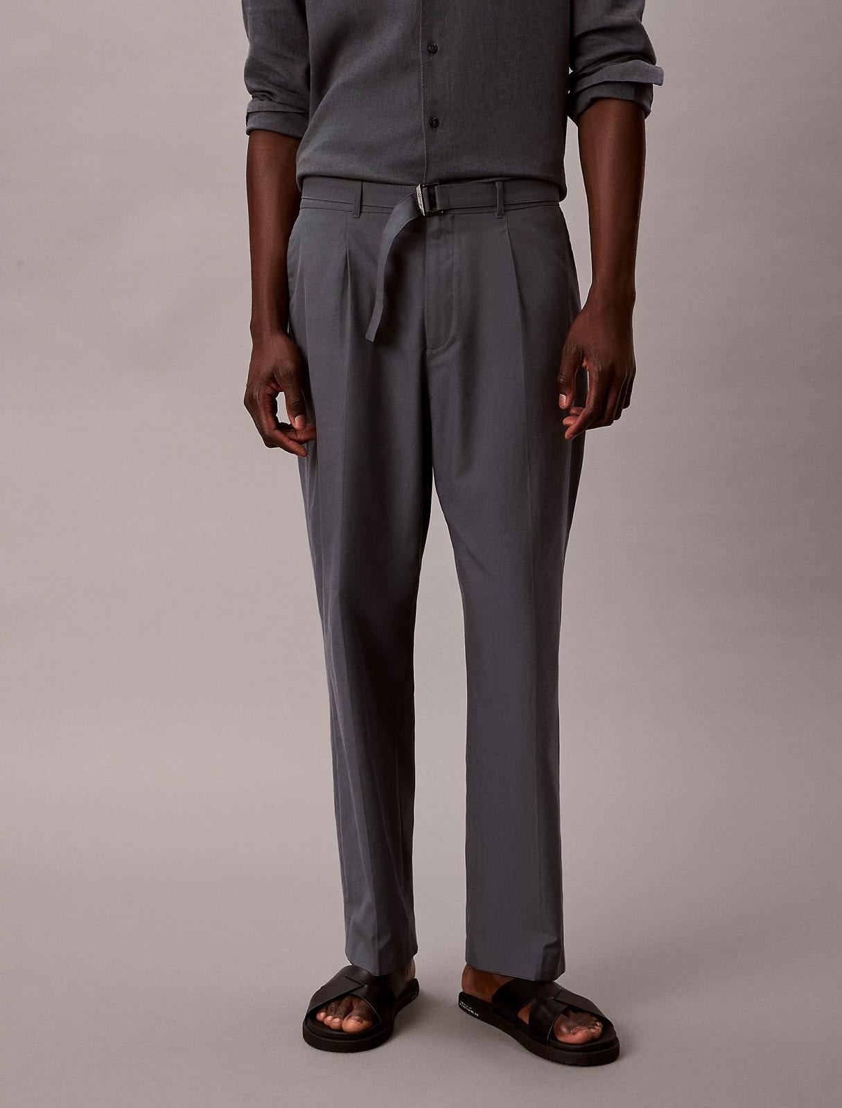 Pantalone Calvin Klein straight con cintura uomo