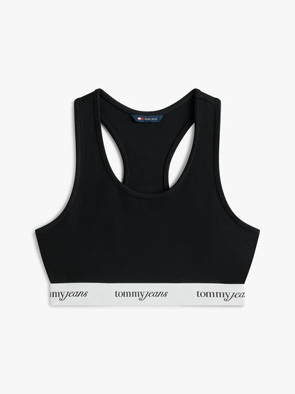 Top Tommy Jeans cropped "Logo tape" donna