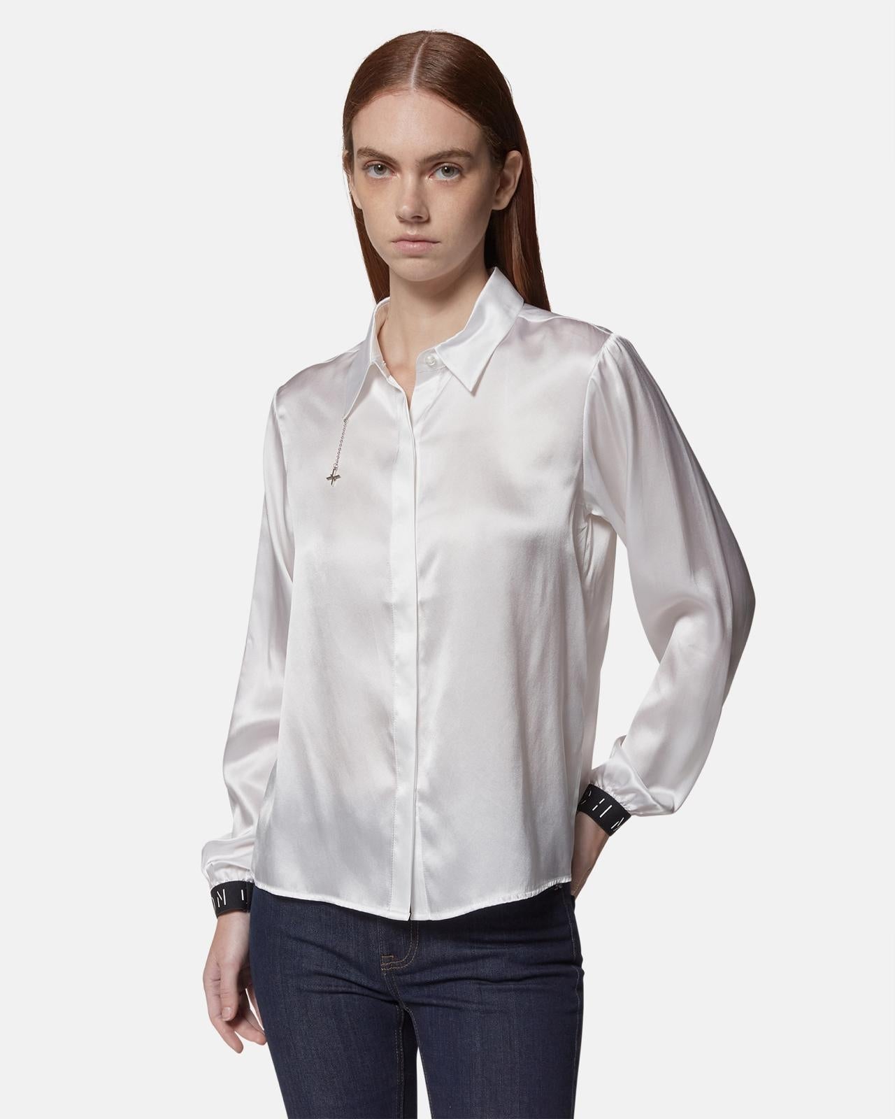 Camicia Richmond X in seta con fasce logate donna