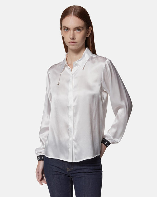 Camicia Richmond X in seta con fasce logate donna