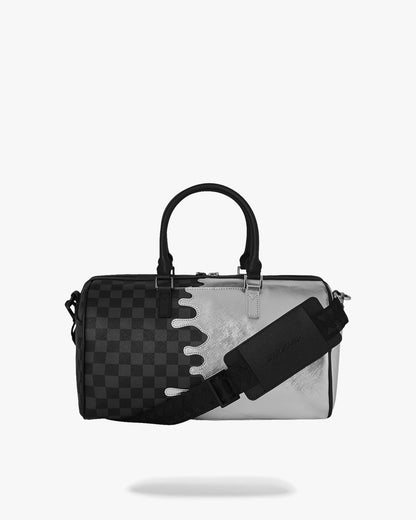 Borsa Sprayground nero SILVER SIDE DRIP BLACK CHECK MINI DUFFLE