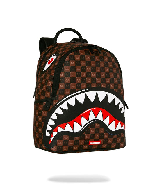 Zainetto Sprayground marrone SHARKS IN PARIS WTF BUBBLE BROWN CHECK SAVAGE BACKPACK