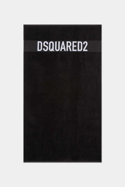 Telo mare Dsquared2 in spugna con logo a contrasto