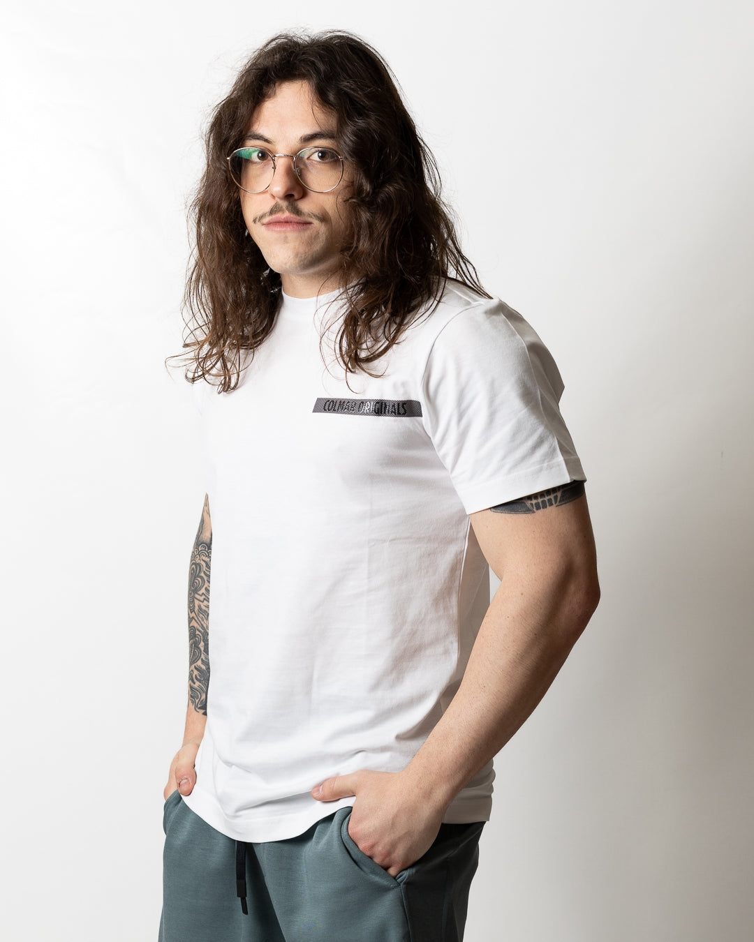T-Shirt Colmar con fascia logata uomo