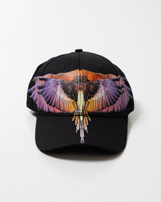 Cappello Marcelo Burlon con visiera "Icon Wings Orange"