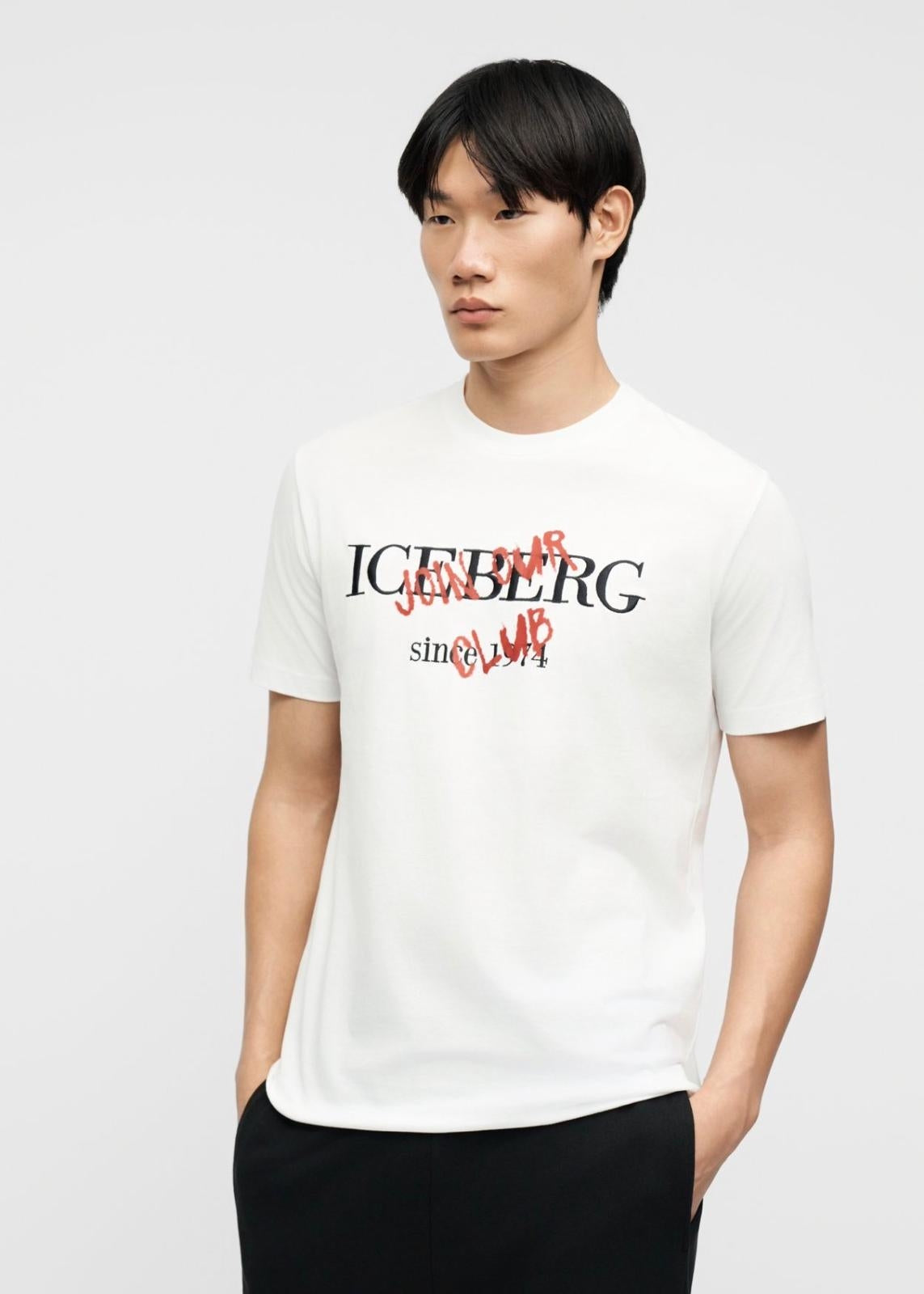 T-Shirt Iceberg con logo in ricamo uomo