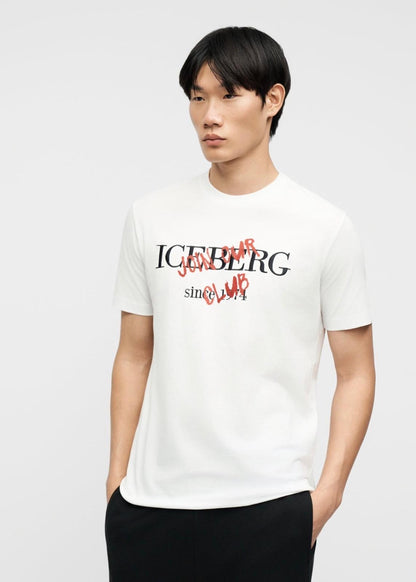 T-Shirt Iceberg con logo in ricamo uomo