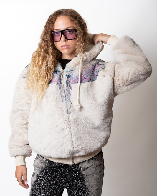 Ecopelliccia Marcelo Burlon "Pink Wings" donna