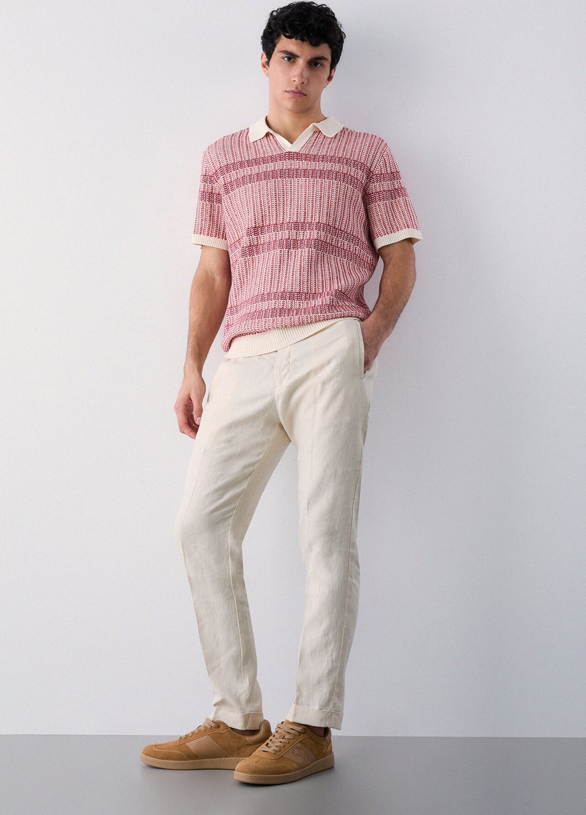 Polo Liu Jo in maglia ricamata uomo