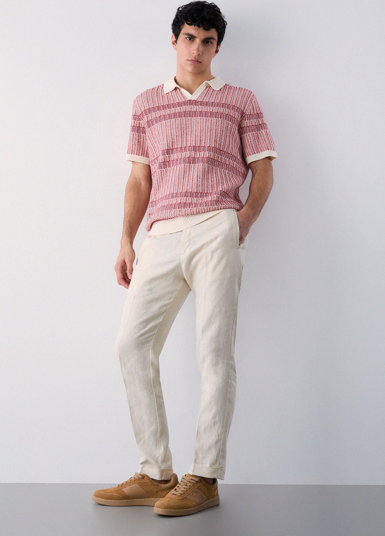 Polo Liu Jo in maglia ricamata uomo