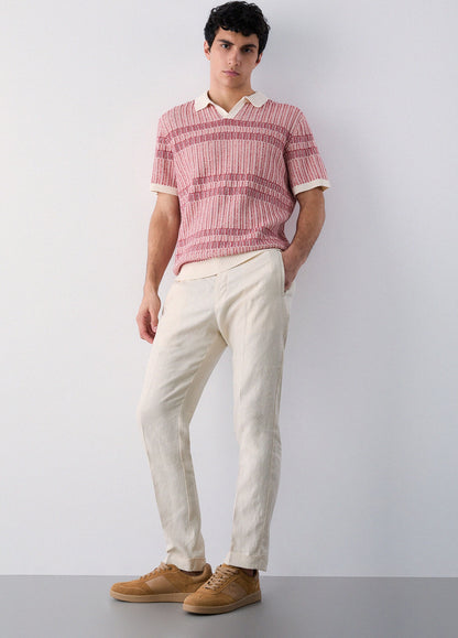 Polo Liu Jo in maglia ricamata uomo