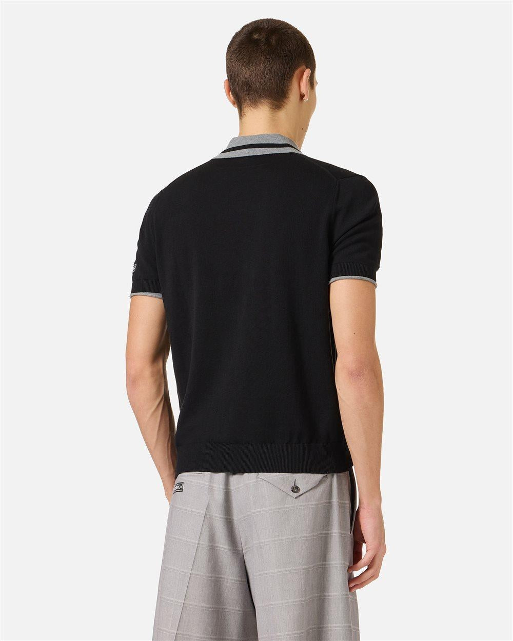 Polo Iceberg in maglia di cotone con colletto a contrasto