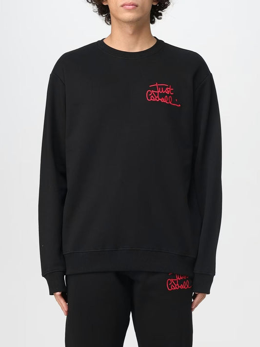 Felpa Just Cavalli girocollo "Corded Logo" uomo