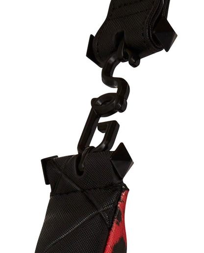 Borsa a spalla Sprayground nero "Red leopard puffer vice shoudlar bag" donna