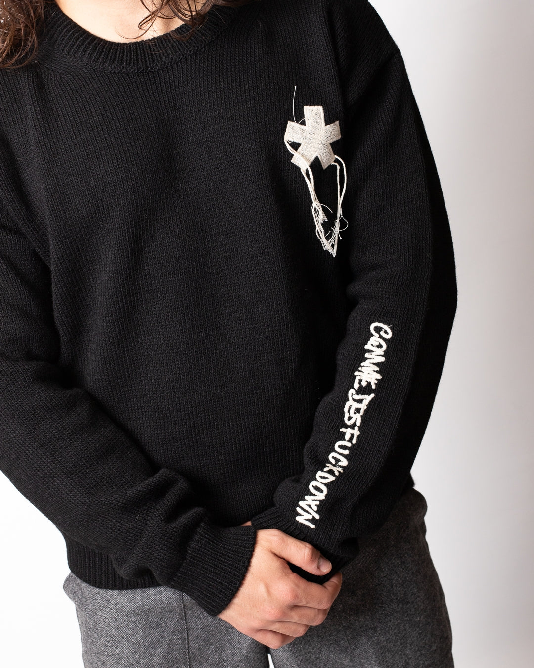 Maglia Comme des Fuckdown con loghi ricamati uomo