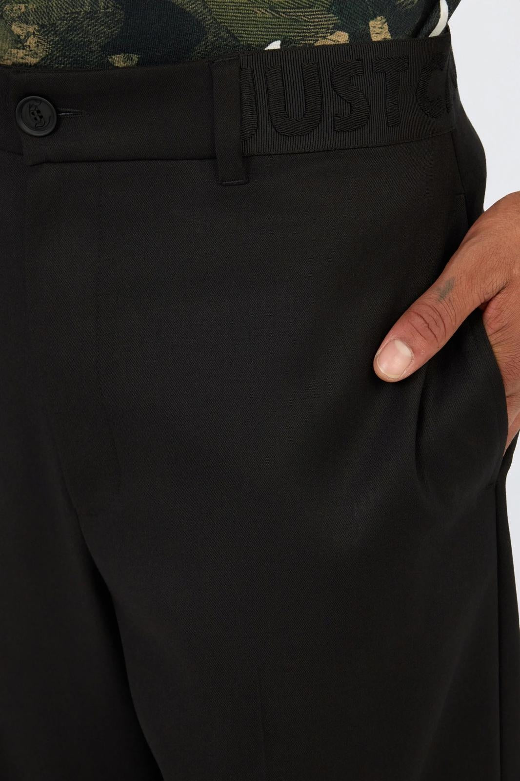 Pantalone Just Cavalli in twill con fascia logata uomo