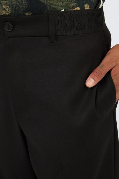 Pantalone Just Cavalli in twill con fascia logata uomo