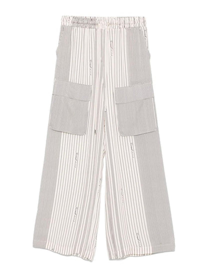 Pantalone Twinset Actitude wide leg a strisce donna