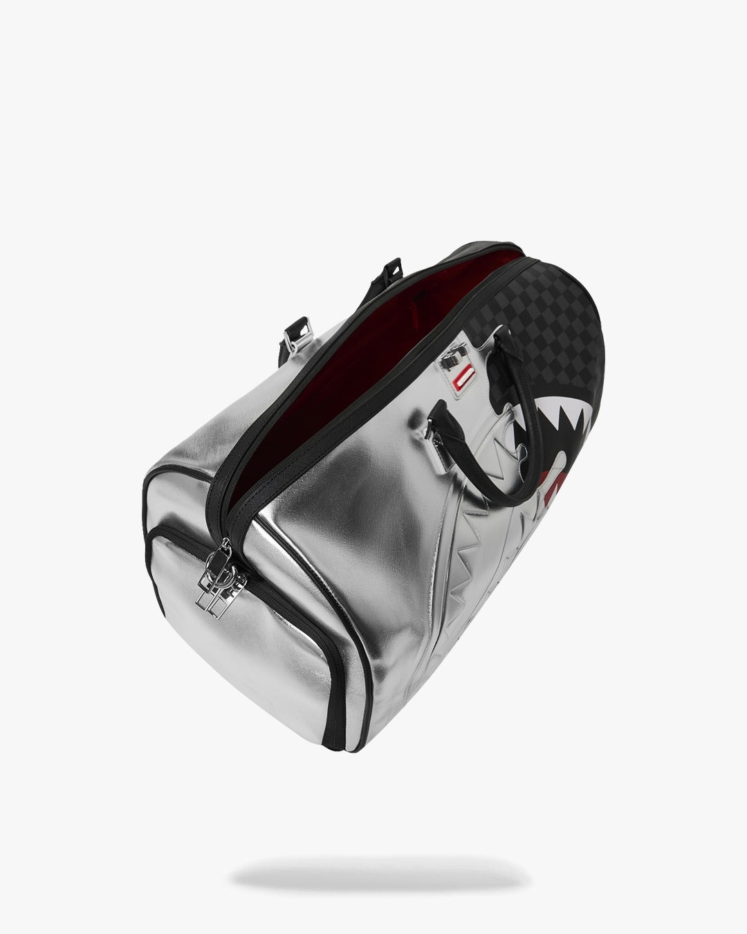 Borsone Sprayground nero SILVER SIDE DRIP BLACK CHECK LARGE DUFFLE 