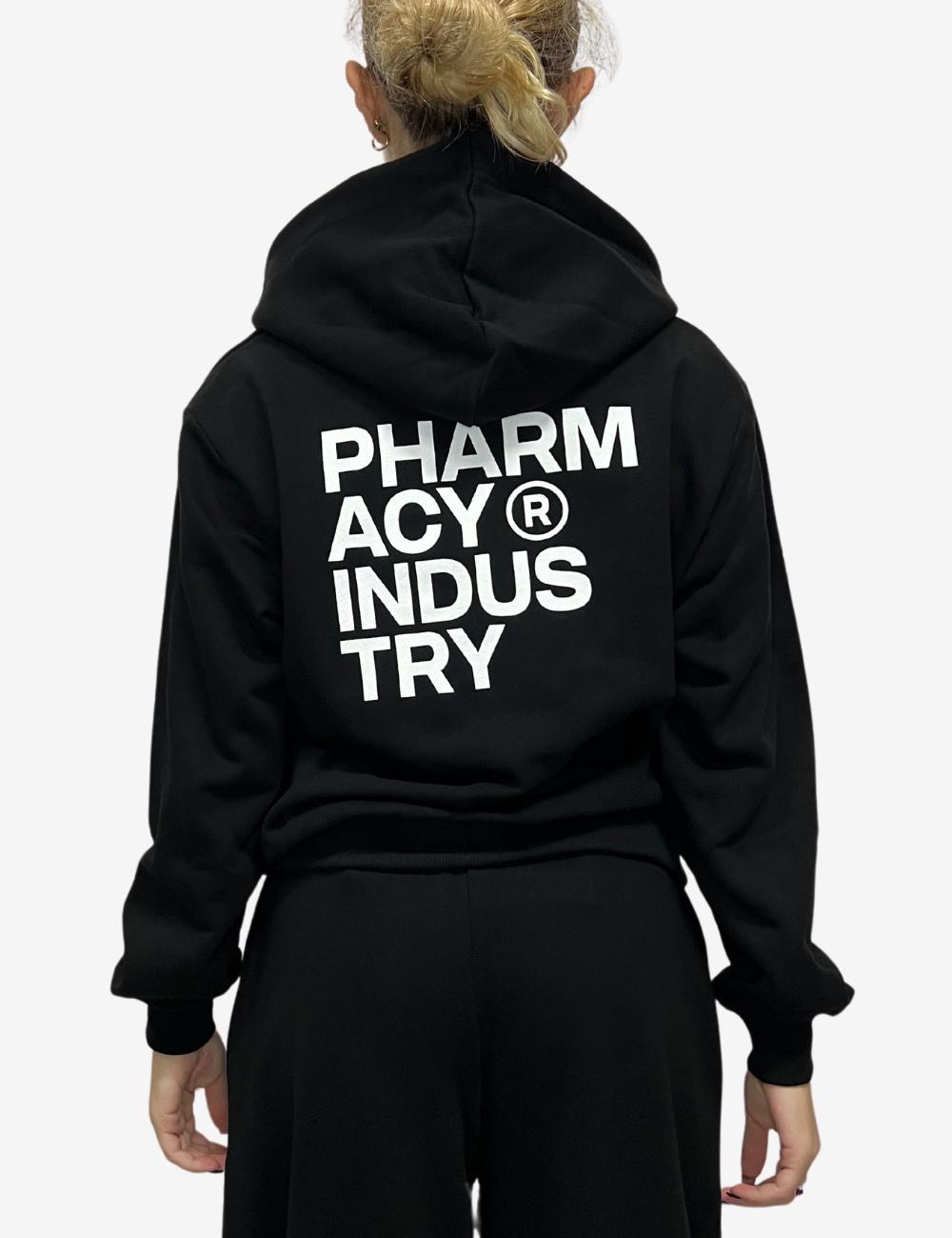 Felpa Pharmacy Industry fullzip con cappuccio e logo donna