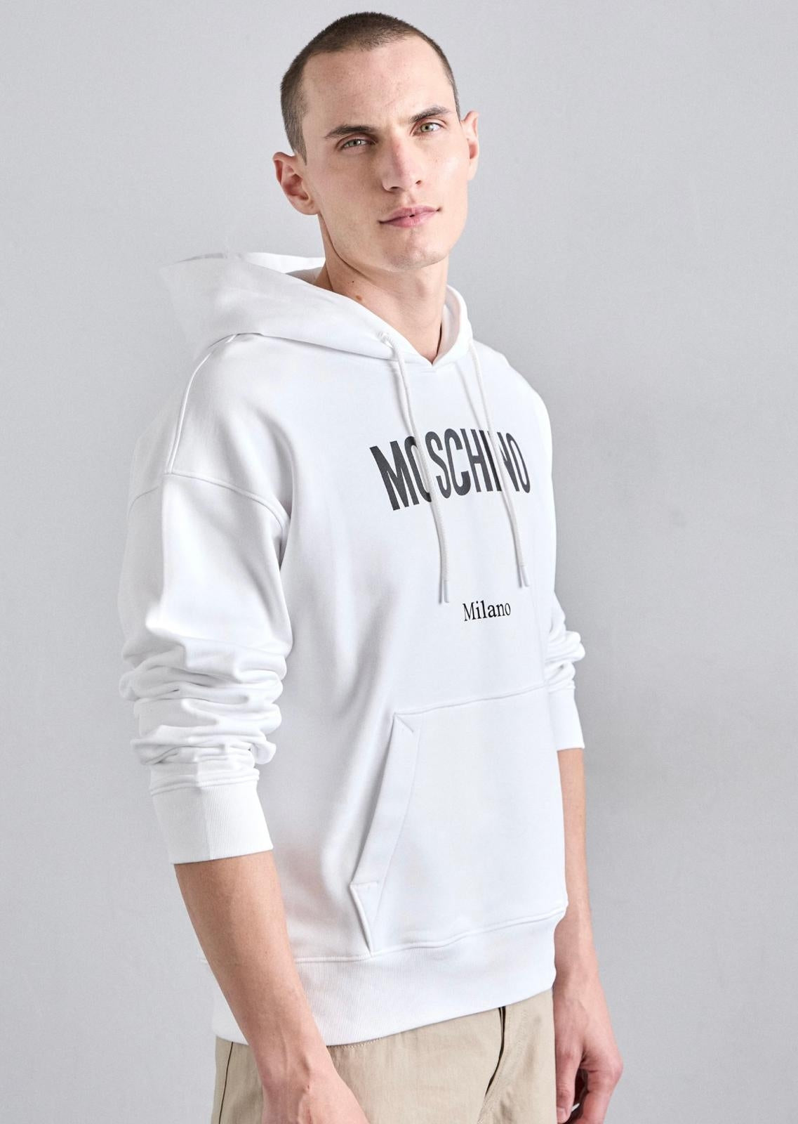 Felpa Moschino con cappuccio e logo basic
