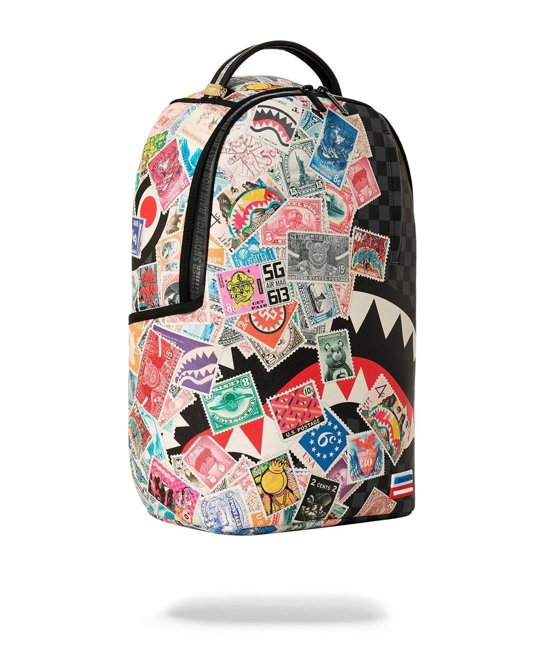 Zaino Sprayground nero USPS HALF STAMPS BACKPACK