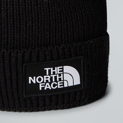 Cappello The North Face in costina con patch e pon pon