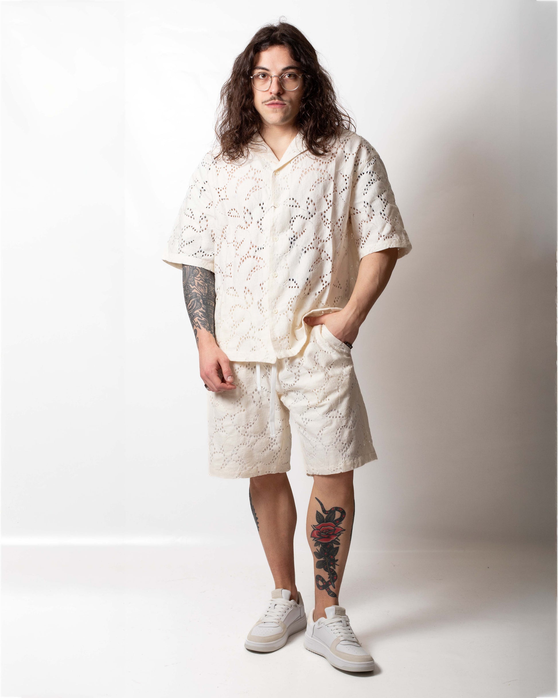 Short Just Cavalli in pizzo uomo