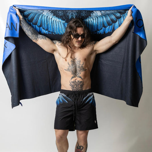 Telo mare Marcelo Burlon in spugna logato