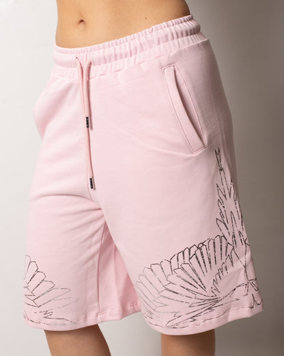 Bermuda Marcelo Burlon in felpa "Iconic Wings" donna