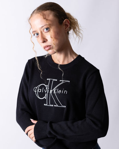 Maglia Calvin Klein girocollo "Embroidery Logo" donna