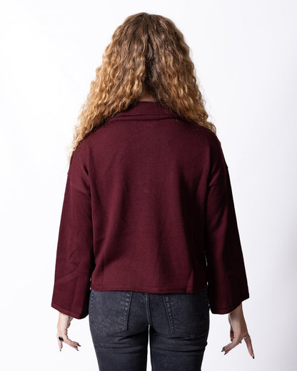 Maglia polo John Richmond in lana merino con patch decorativa