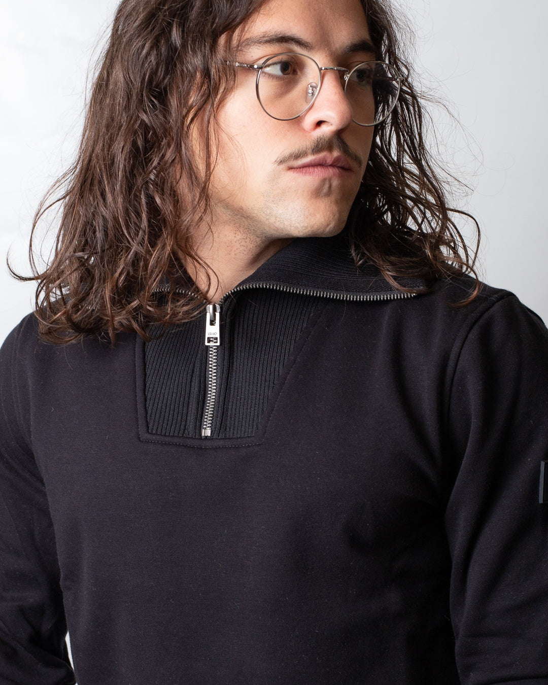 Felpa Liu Jo mezzazip a collo alto uomo