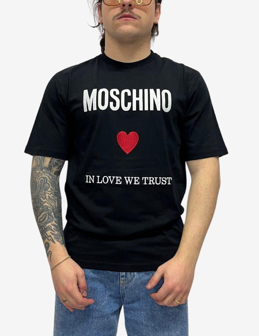 T-Shirt Moschino con ricamo uomo