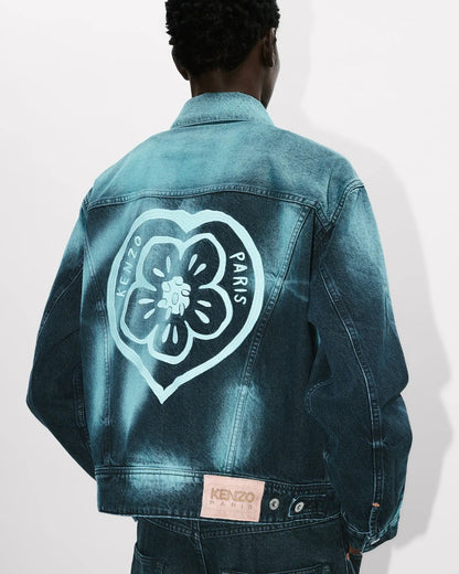 Giubbotto Kenzo Paris in jeans "Kenzo Boke Heart" uomo