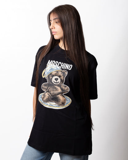 T-Shirt Moschino con stampa Teddy Bear e logo