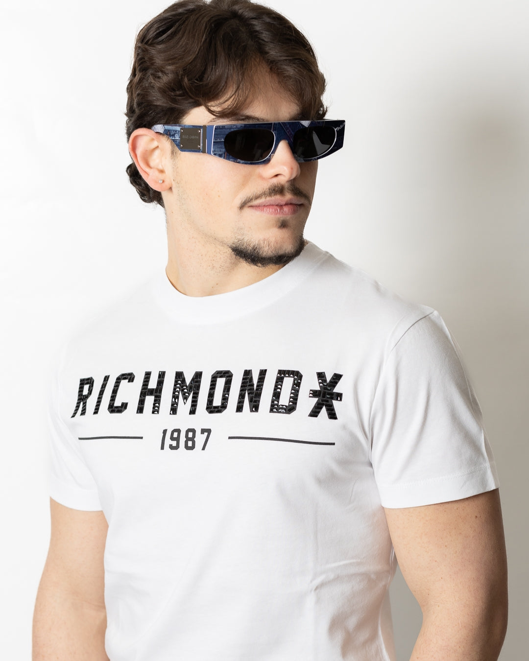 T-Shirt Richmond X con logo strass uomo