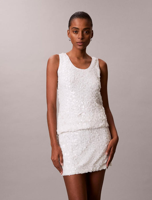 Top Calvin Klein con paillettes donna