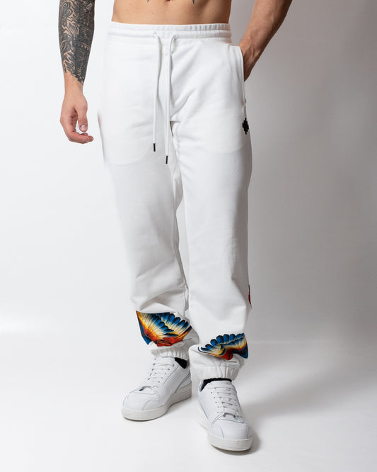 Pantalone Marcelo Burlon in felpa "Orange Wings" uomo