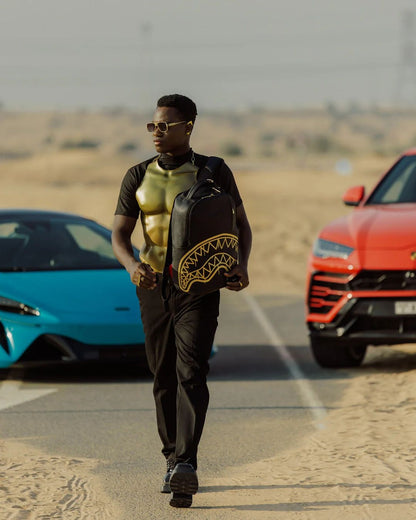 Zaino Sprayground nero "That gold drap backpack"