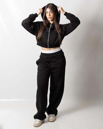 Felpa Comme des Fuckdown fullzip con cuciture a taglio vivo donna