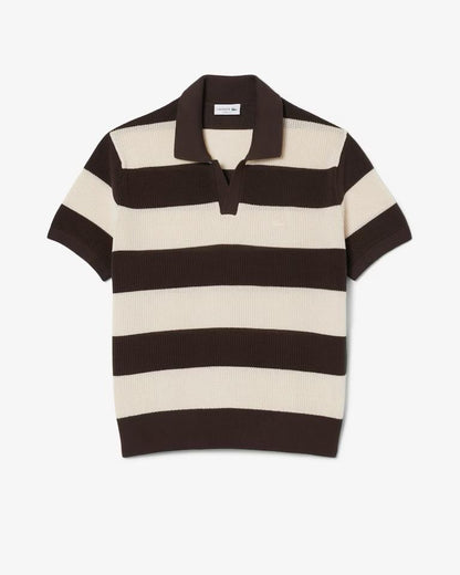 Polo Lacoste in maglia traforata uomo