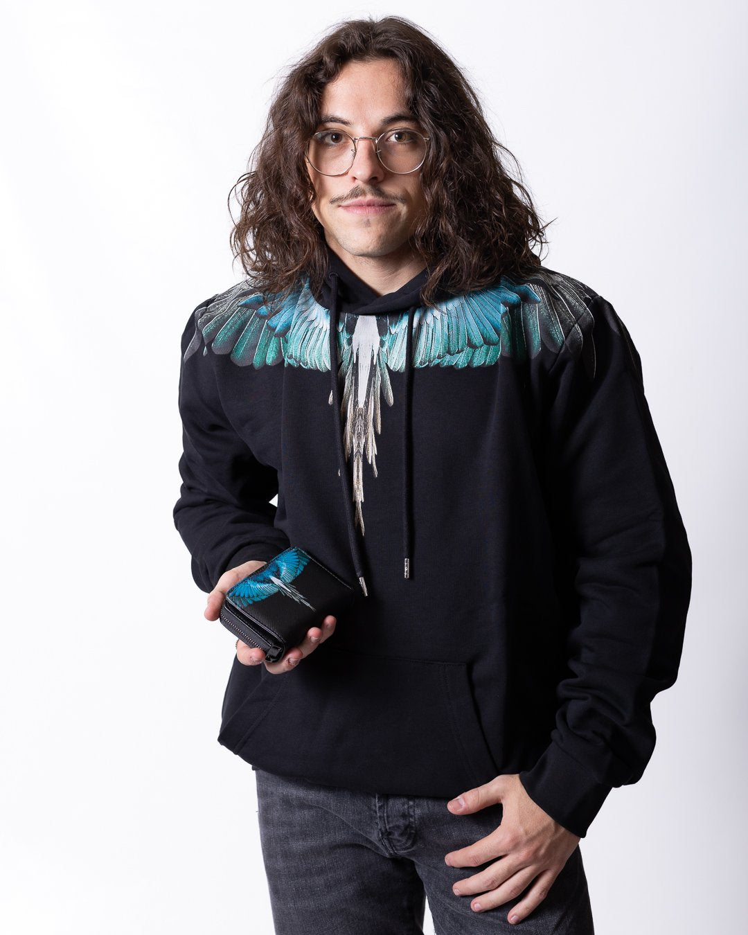 Portafogli Marcelo Burlon in ecopelle "Icon Wings"