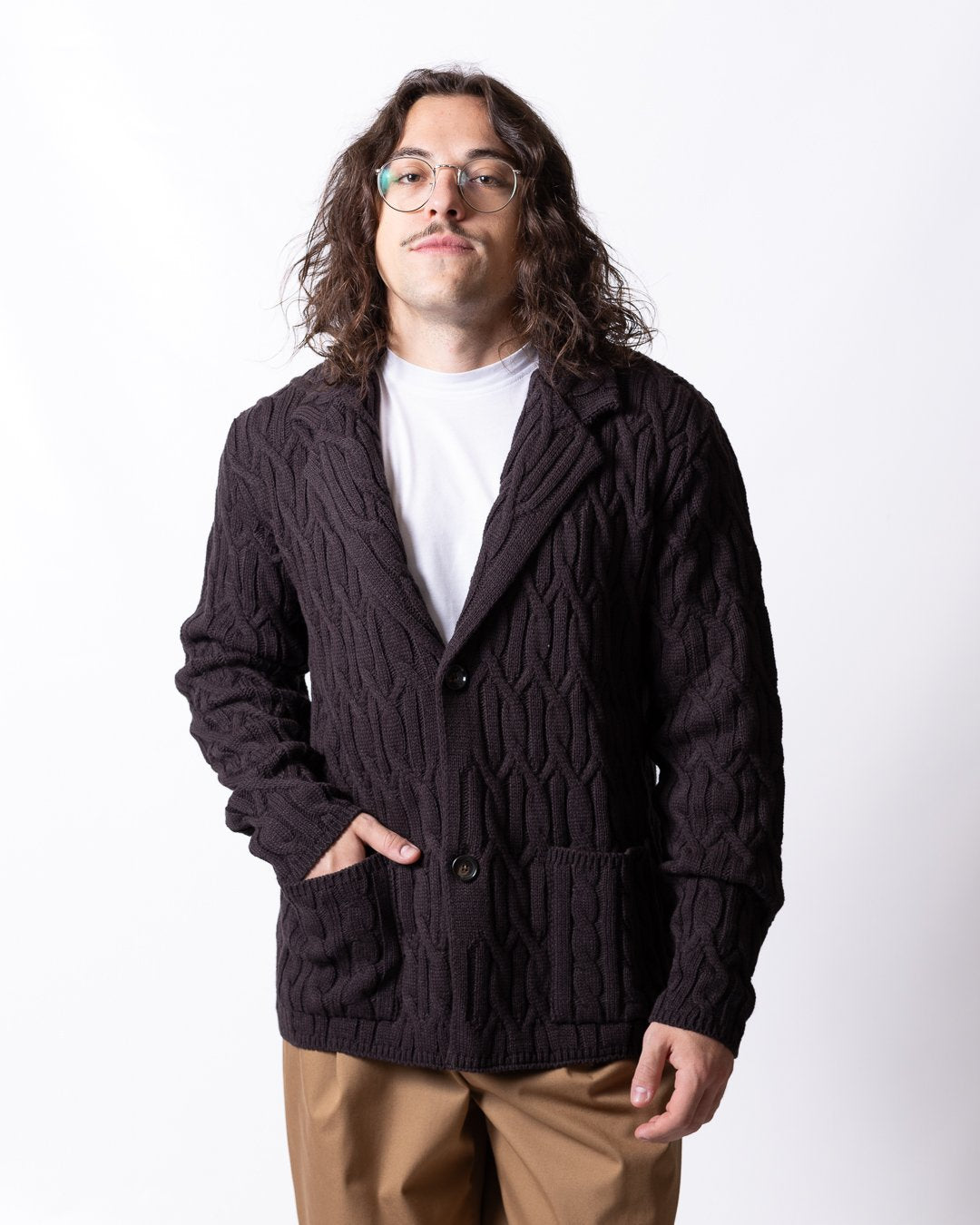Cardigan Daniele Alessandrini in lana uomo