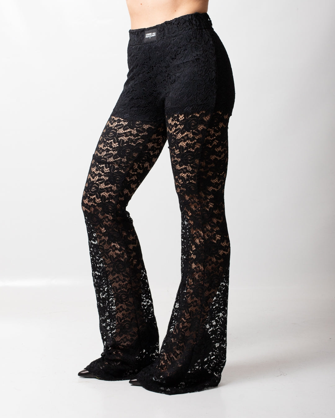 Pantalone Comme des Fuckdown a zampa in pizzo donna