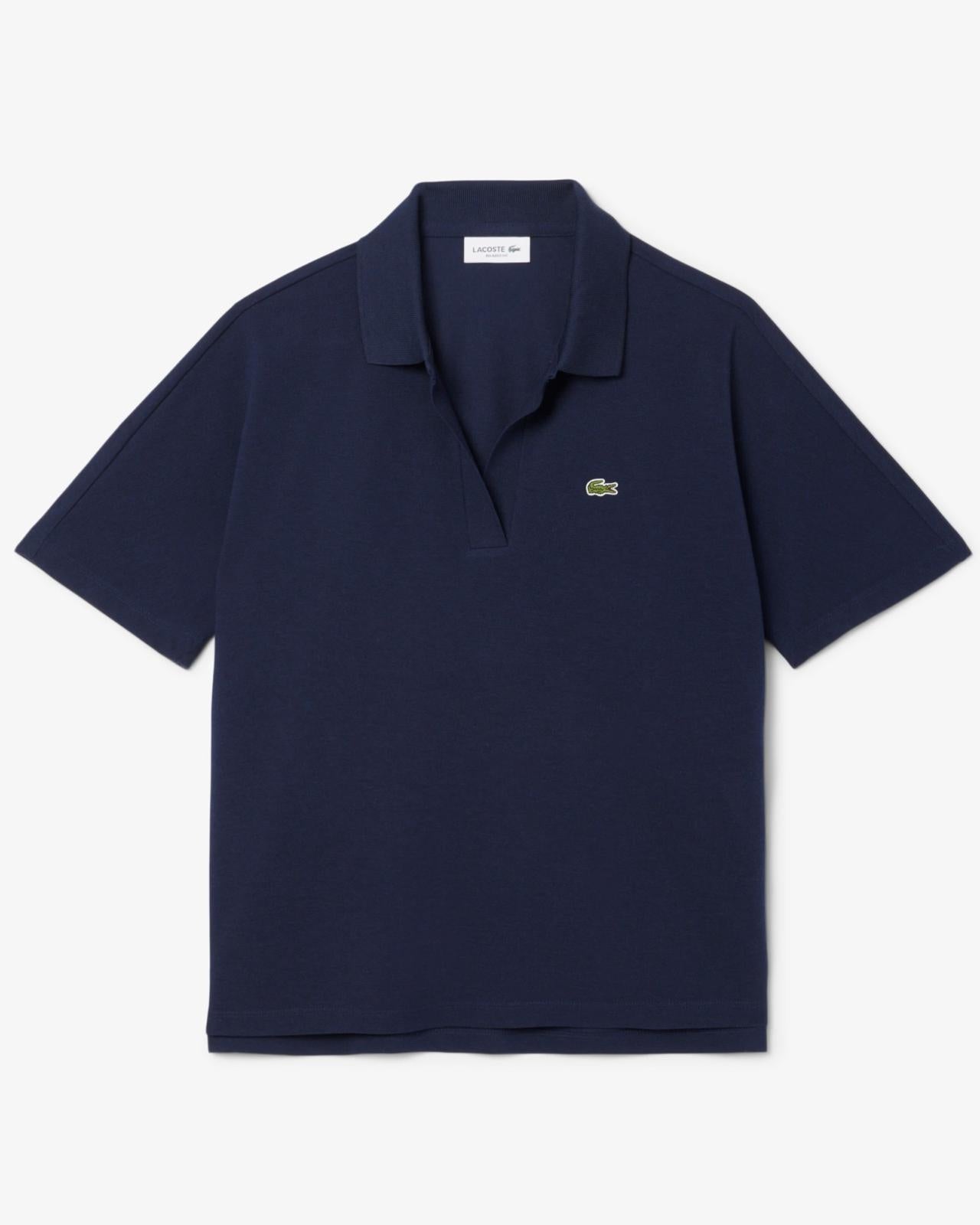 Polo Lacoste in fluido pique donna
