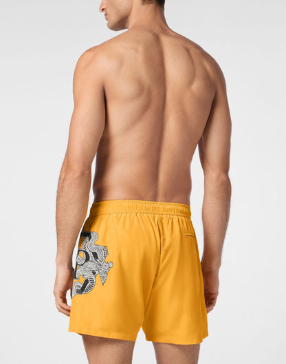 Boxer mare Philipp Plein con stampa "dragon" e applicazione uomo